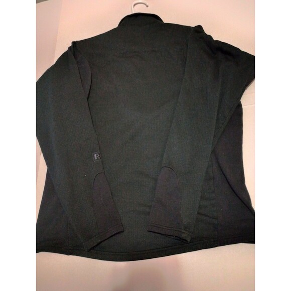 Patagonia Women's Medium 1/4 Zip Waffle Knit Polartec Jacket Black Zip - Picture 9 of 9